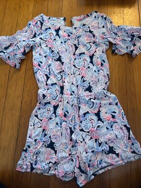 Lilly Pulitzer Romper with ruffle sleeves